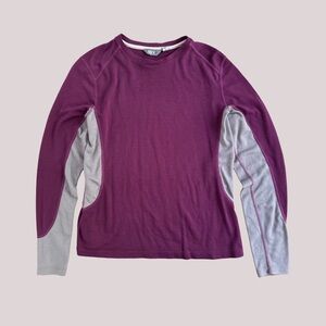 Women's Ibex Merino Wool Norgie Color Block Long Sleeve Crew